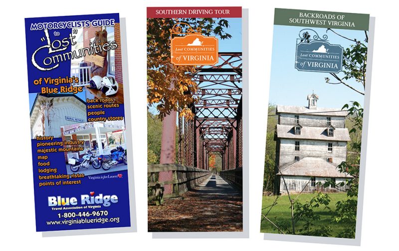 3 brochure covers about the Lost Communities of Virginia